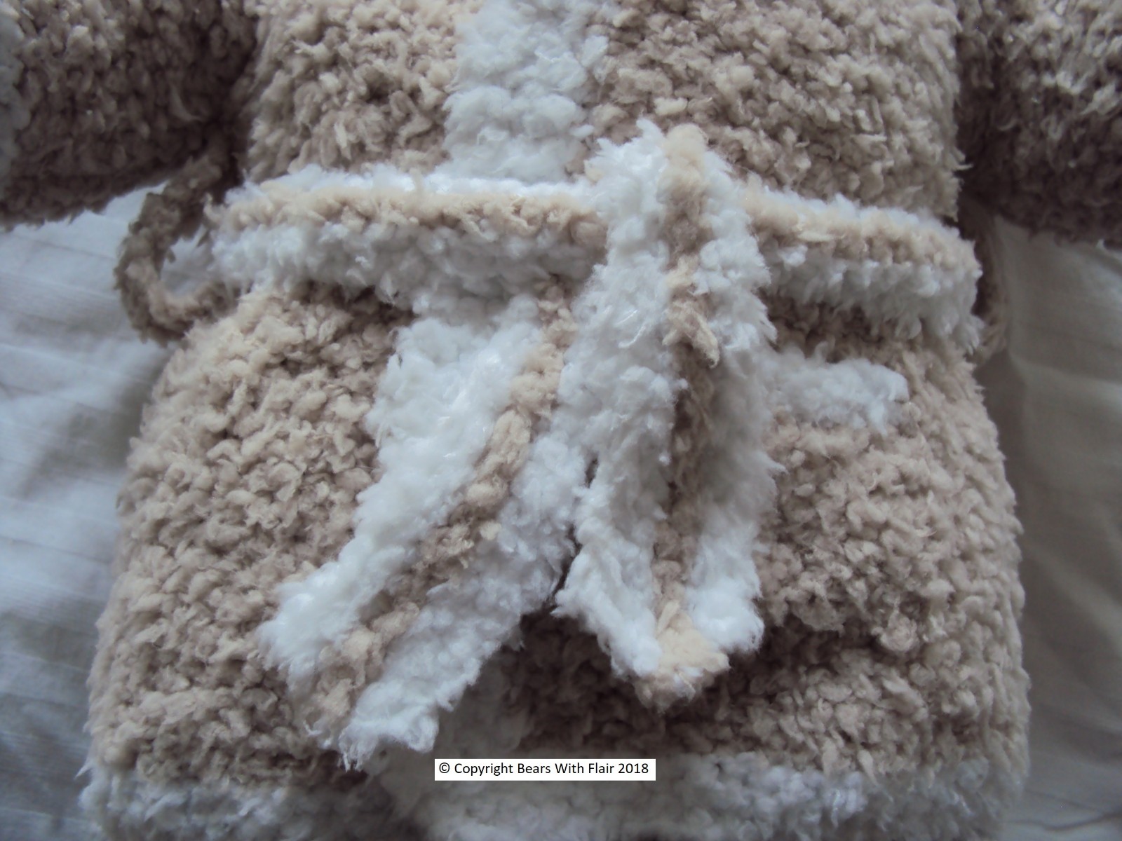 KNITTING PATTERN bear dressing gown fits compatible with Build A Bear