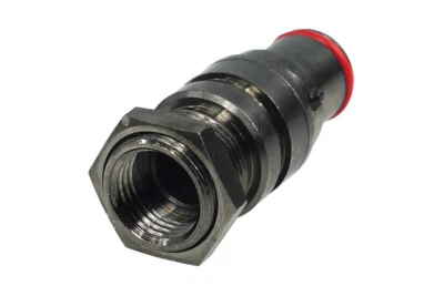 AQUATUNING Schnellverschluss G1/4 IG mit Schottverschraubung Stecker - black nickel