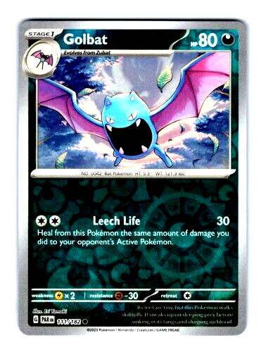 Golbat Reverse Holo Pokemon TCG Card 111/182