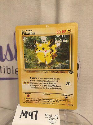 Pikachu Common Pokemon Card Original Base-2 Set Series 87/130