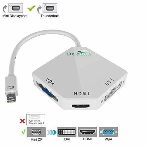 Mini DisplayPort Male-DVI Female Monitor/AV HDMI Cables