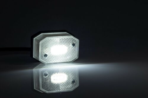 2 LED Begrenzungsleuchten weiß Anhänger Wohnwagen LKW Wohnmobil Umrissleuchten  - Bild 1 von 3
