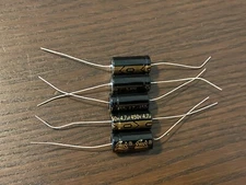 5pc Electrolytic Capacitor Axial 2000hr +105℃ RoHS 4.7uF 450V φ10x20mm Supertech