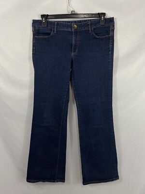 Banana Republic Womens Petite Size 31P Blue Mid-Rise Bootcut Stretch Denim  Jeans