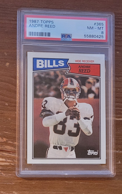 1987 Topps #365 Andre Reed PSA 8 Buffalo Bills