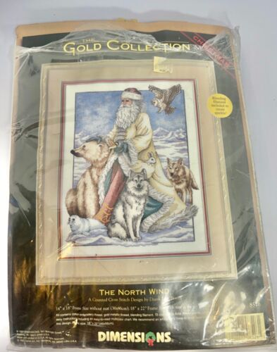 Dimensions Gold Cross Stitch Kit - THE NORTH WIND 1997 Opened Unused