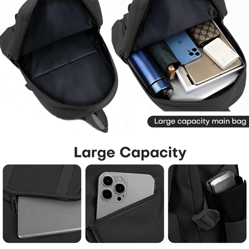Canvas Mädchen Schulrucksack Frauen Reise Loptop Schüler Büchertasche 18" Tagesrucksack - Bild 8 von 47