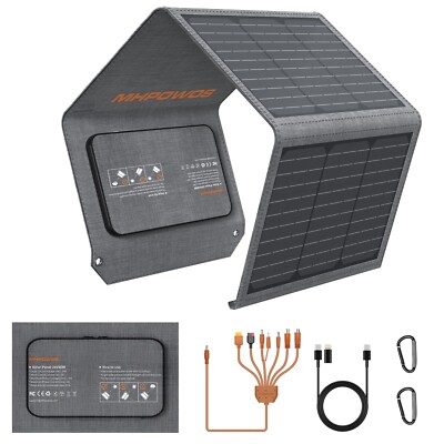MHPOWOS 19V Type C Solar Panel Foldable Charger for Anker 737 Power Bank