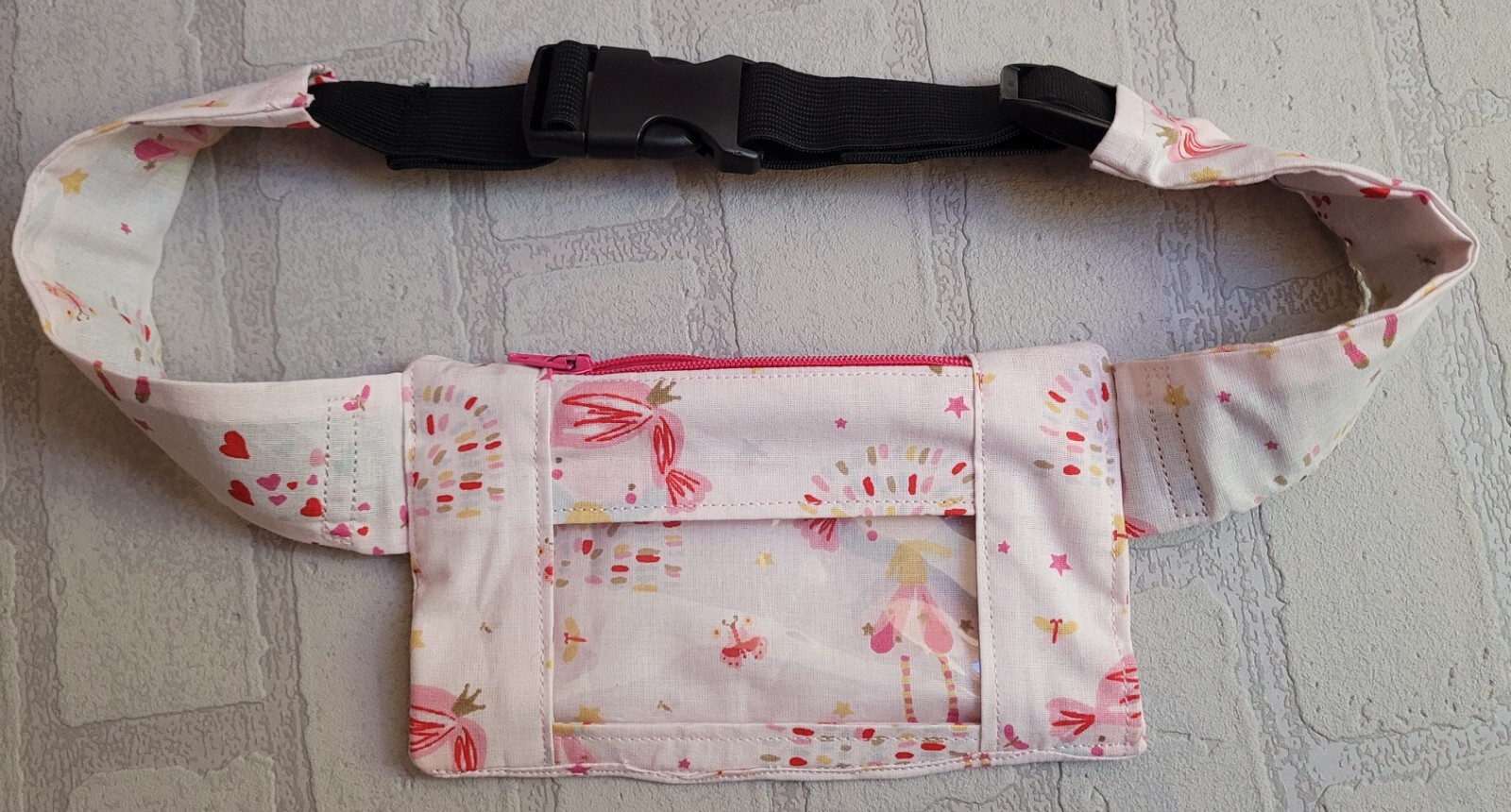 Ceinture pour pompe à insuline rose Denox idéale cour d'école et sport