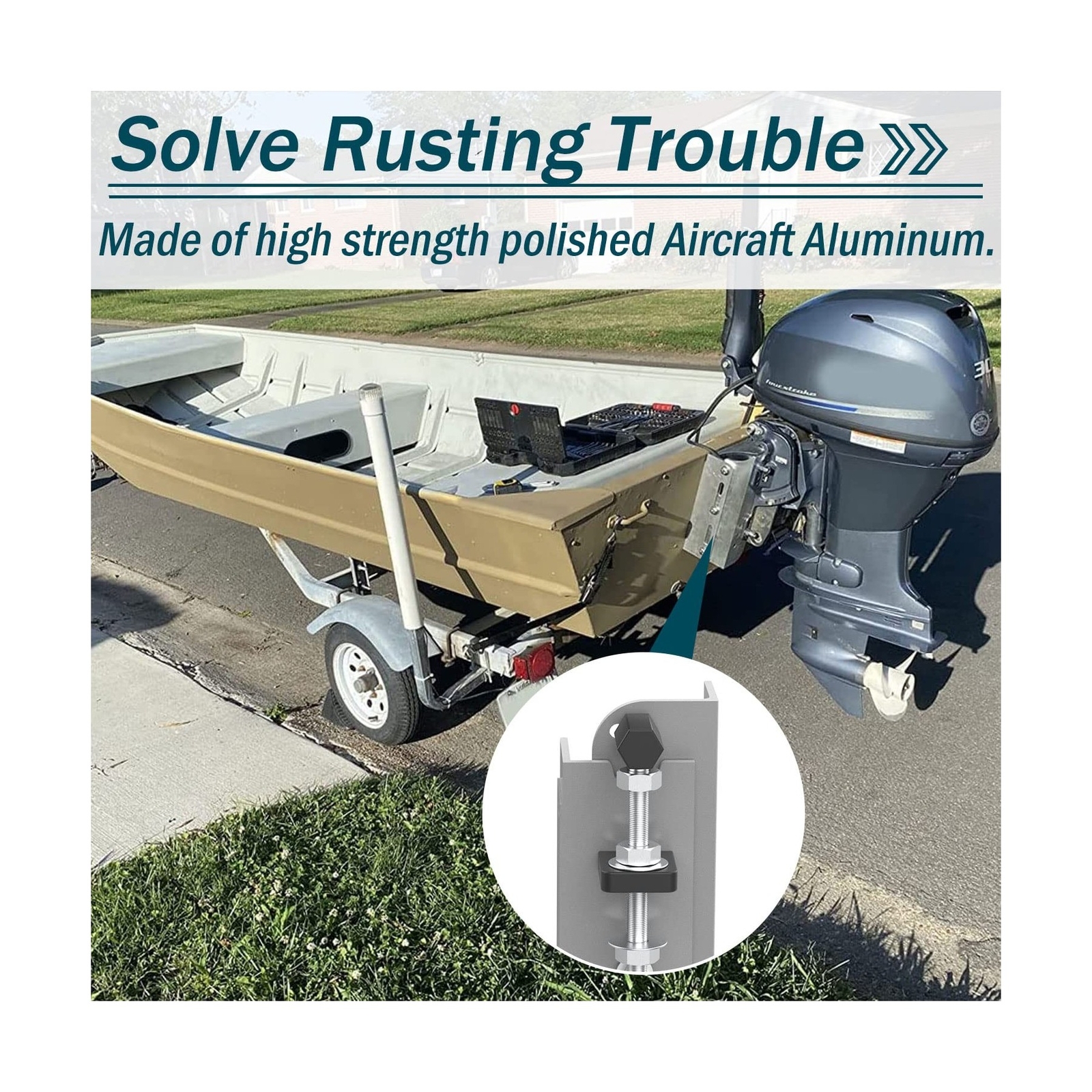 osemar 6'' Setback Jack Plates for Outboard Motor Manual Add Distance