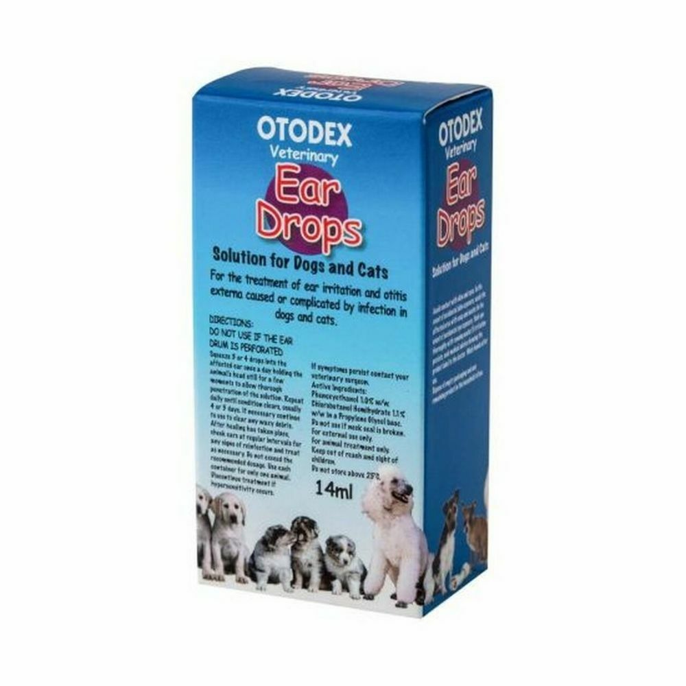 Otodex Ear Drops for Dog Cat Ear Cleanser Cleaner Kills Mites Clears