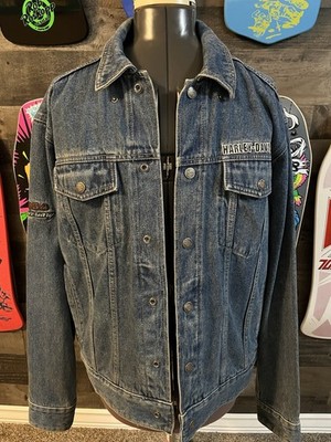 Vintage Harley Davidson Jacket Mens Med Denim 1903-2008 105th