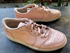 Nike Air Jordan~1 Retro Low Swooshless OG Artic PiNK Sail~men 10.5~Leather SHOES