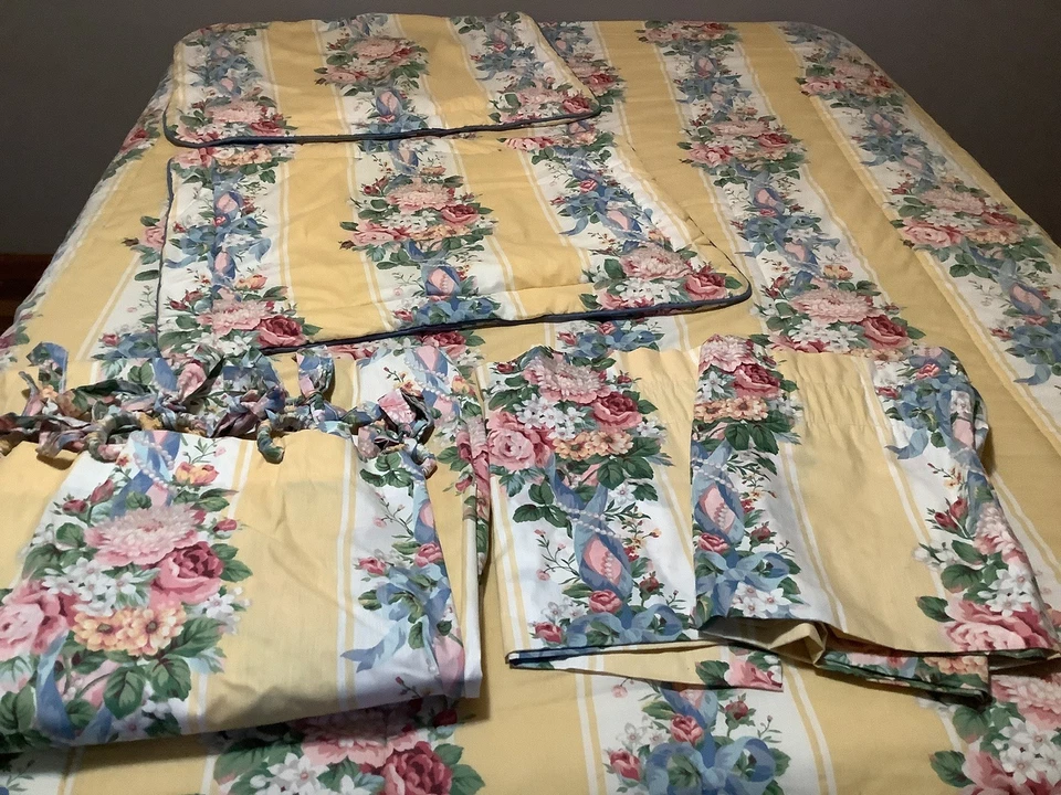 Croscill принцесса цветочный король одеяло комплект 6 шт балдахины, наволочки, занавески для душа - Изображение 2 из 4