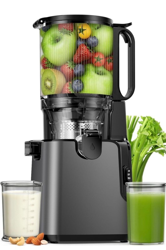 Juicer Machines with 5.8" Large Chute, 2-in-1 Cold Press Juicer for Whole Vegeta