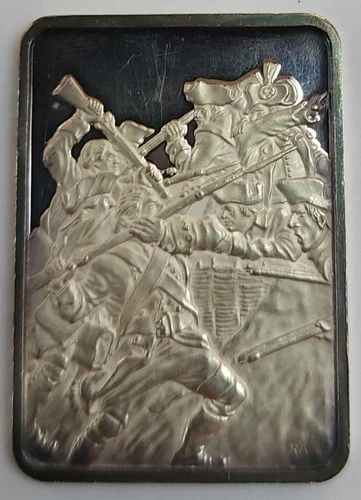 Silver 999 BAR The American Revolution Old Glory Ingot Collection. BUNKER HILL