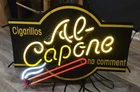 Vintage Al Capone Cigarillos Neon Sign Approx 29x24 UL Tobacco Cigars
