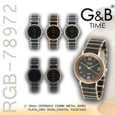 G&B Ladies' Fashion Quartz Watch Leather Strap Analogue Elegant New Gift