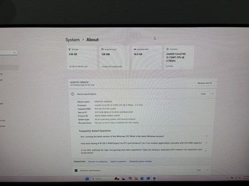 HP EliteDesk 800 G3 Mini Pc Intel i5-7500T 2.7GHz 16 GB 256 SSD AC Adapter - Afbeelding 2 van 10