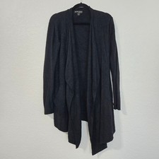 Barefoot Dreams CozyChic Lite Island Wrap Black Cardigan Sweater S/M Soft Knit