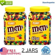 M M'S PEANUT Chocolate Candy, 3.87 Pound, 62 Oz Pack of 2 - SAME DAY SHIPPING