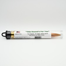 Lucky Shot .50 Caliber Real Bullet Bottle Opener This Rounds For You Made in USA