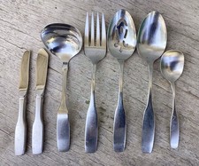 Oneida Community PAUL REVERE Stainless Ladle Serving Knife Fork Spoon 7pc Set