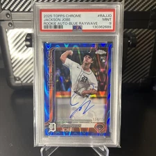 2025 Topps Chrome Jackson Jobe Blue Wave Refractor RC Autograph /150 PSA 9