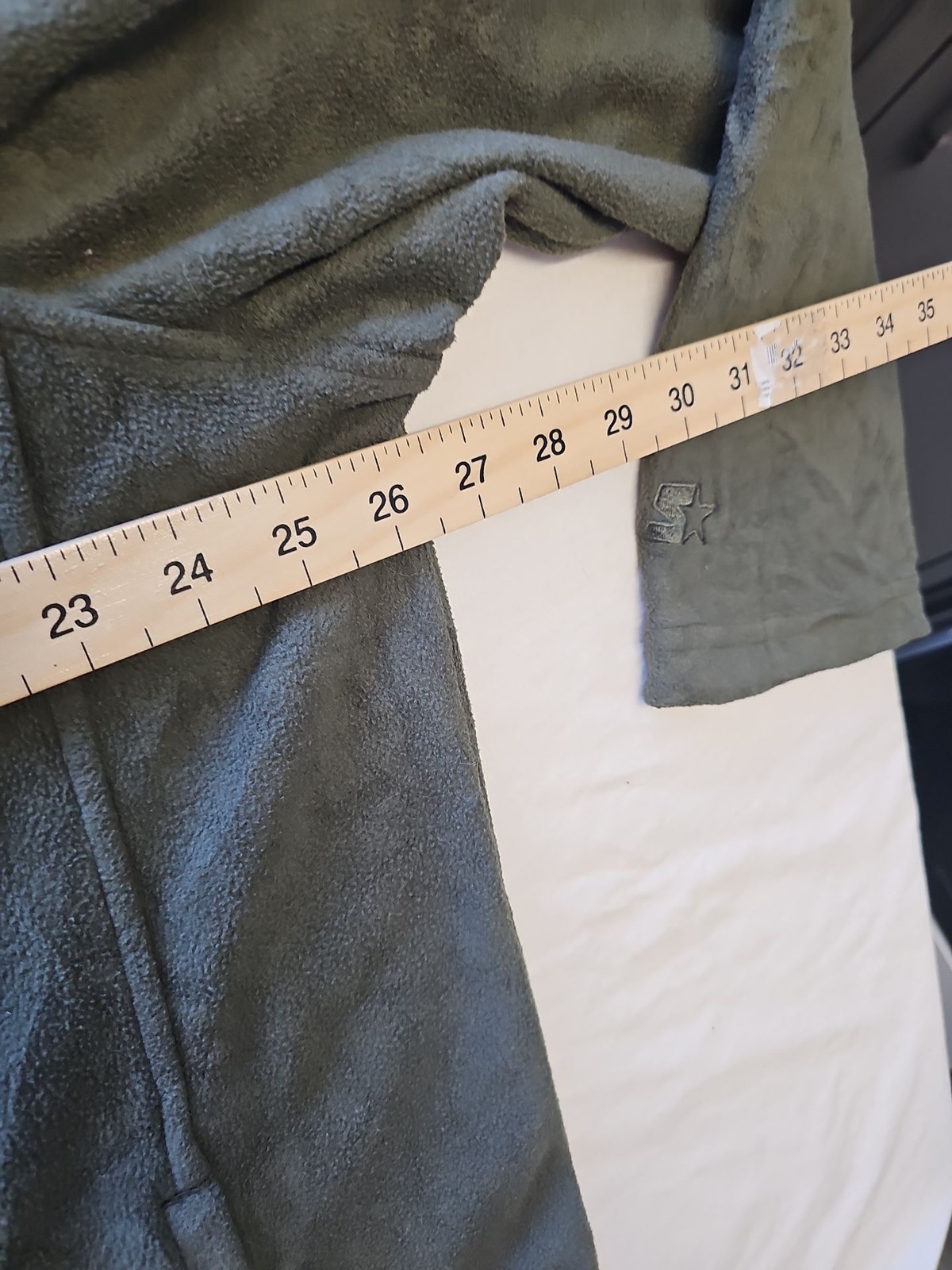 Vintage Starter Men's Charcoal Grey Full-Zip Fleece Jacket 2XL AA909 image 6