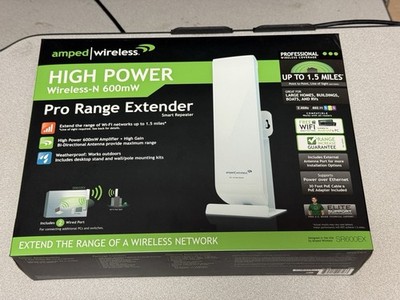 Amped Wireless SR600EX High Power Wireless-N 600mW Pro Smart Repeater - Sealed