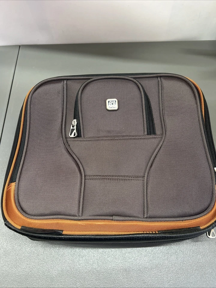 COMPLETO Laptop Acolchada Mensajero Equipaje de Mano Correa para el Hombro Marrón Negro Usado en Excelente Condición Foto 2 de 4