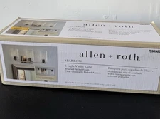 allen + rothSparrow 22-in 3 -Light Brushed Nickel CoastalVanity light