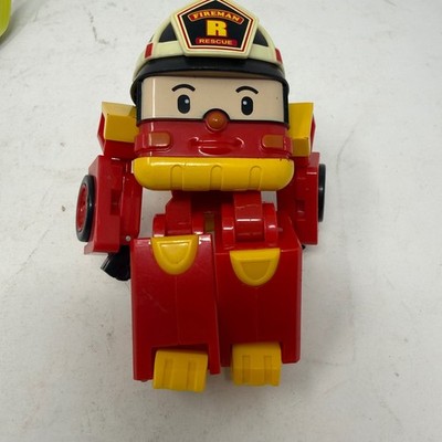 Silverlit Robocar Poli Roy Fire Truck Transforming Robot Action Figure Red 5''