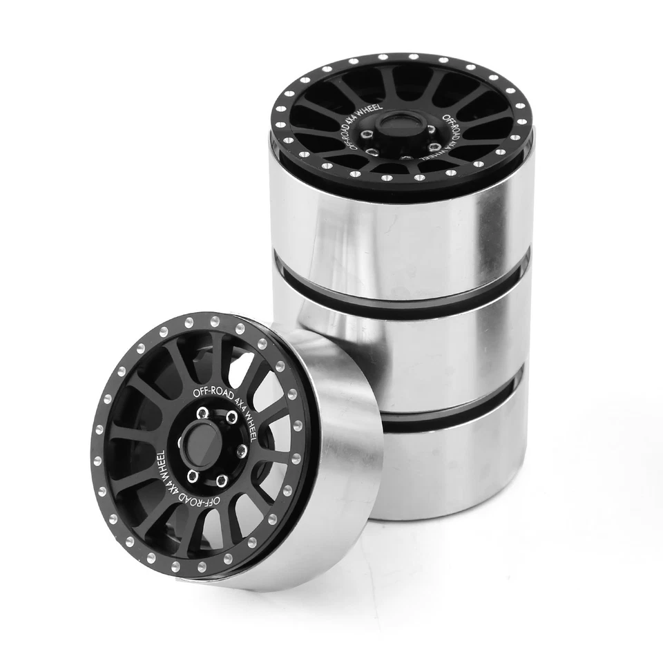 1/8 Scale RC Crawler Metal Beadlock Wheels & Rubber Tires - 2.6 Inch Upgrade - Image 3 of 4