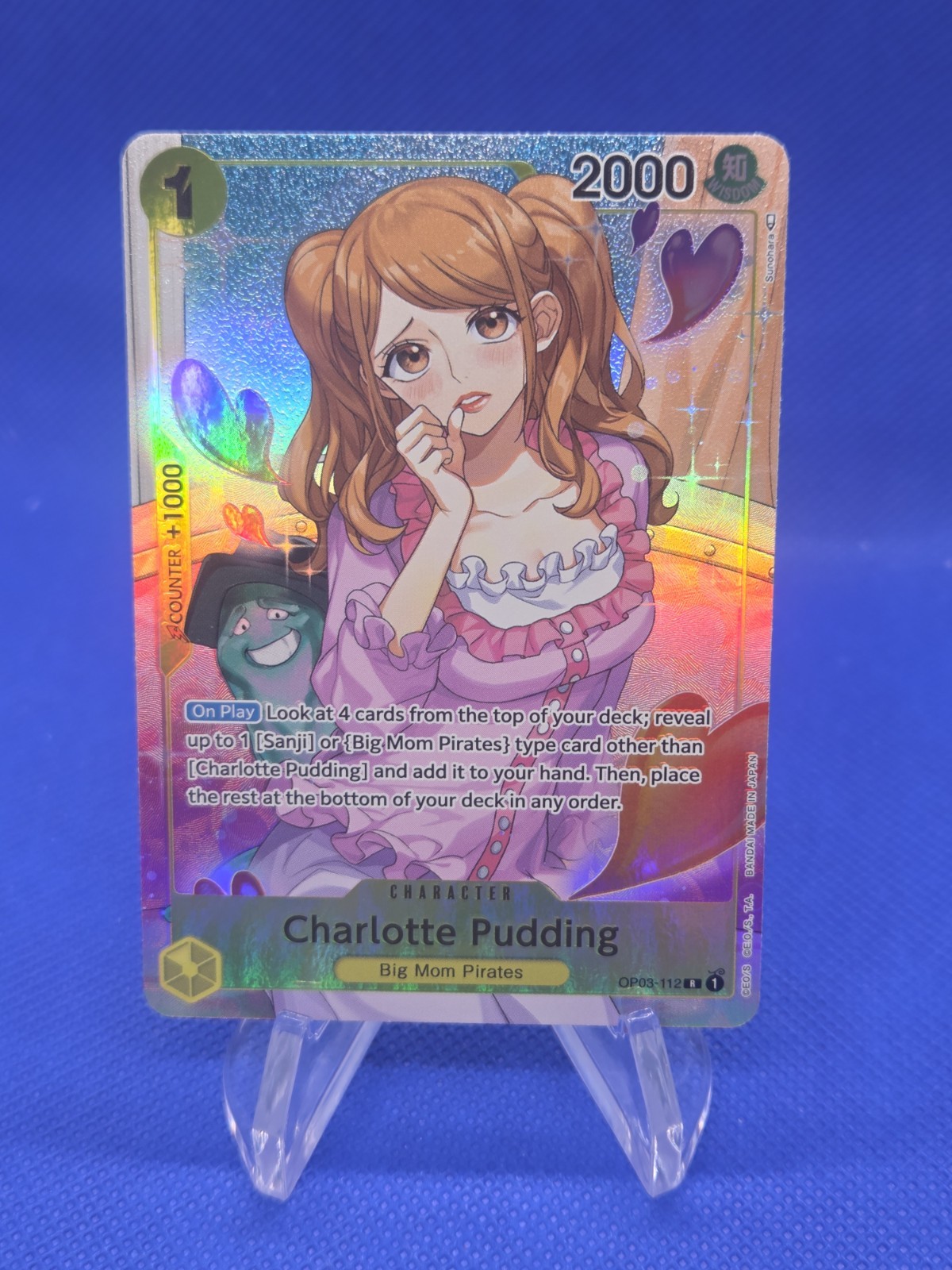 One Piece Pillars of Strength Charlotte Pudding OP03-112 Alternate Alt Art NM