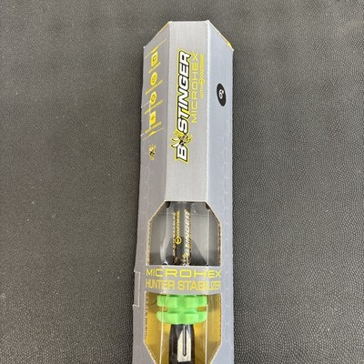 Bee Stinger MicroHex 6 Stabilizer in black with green dampener B Stinger
