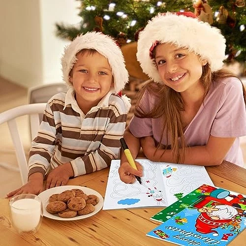 Pack Libros para Colorear Navidad para Niños, Favores de Fiesta de Navidad Medias Goodie 42 Foto 3 de 4