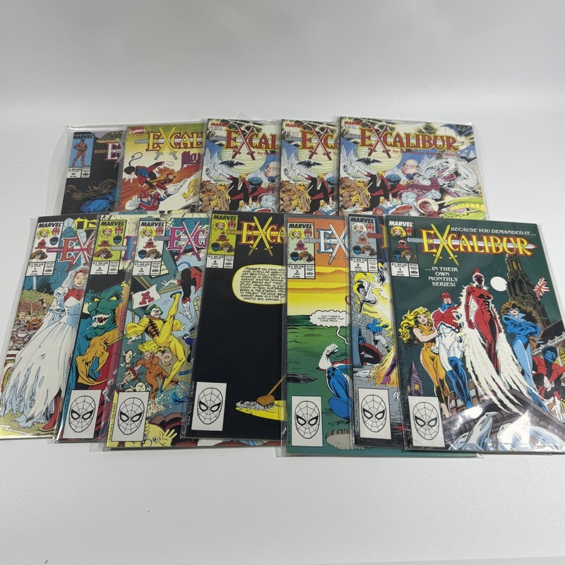 Excalibur Comic Book Lot of 12 Marvel #1-#7 + Extras