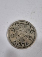 2.5 Escudos 2$50 1968 Portugal Coin Caravel Ship F1