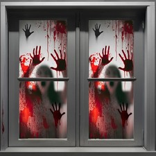 2PCS Halloween Giant Spooky Scary Window Posters - 60" x 60",