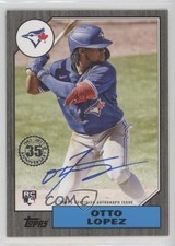 2022 Update 1987 Topps Baseball Black 110/199 Otto Lopez #87BA-OL Auto 0g76