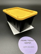 Teeny Commander MINI Black Stackable Tote 0.38QRT with Standard Snap Lid