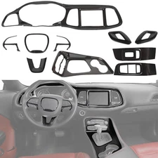 NEW  Carbon Fiber Kits Full Interior Dash Trim For Dodge Challenger 2015-23