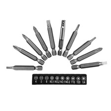 Screwdriver Bit Kit of 10 Hex Pieces with an Holder for Drill Compatibility