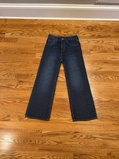 Old Navy High-Rise Baggy Wide Leg Jean Girls Size 10 Dark Denim Wash
