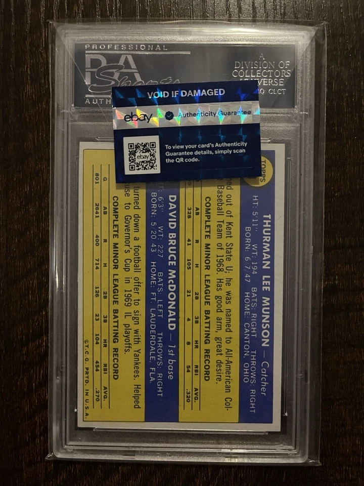 1970 Topps Rookie Stars Thurman Munson #189 (RC) Well Centered. High End 🔥 - Image 2 of 2