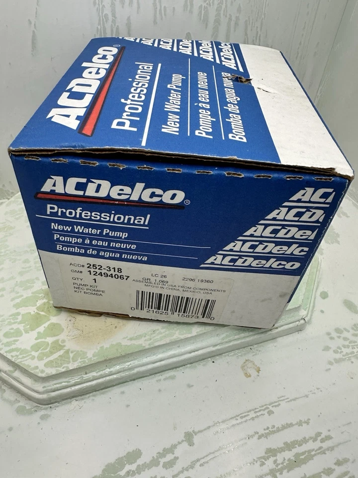 Профессиональный водяной насос охлаждающей жидкости двигателя для Dodge Ram 2500 94-09 ACDelco 252-318 - Изображение 2 из 3