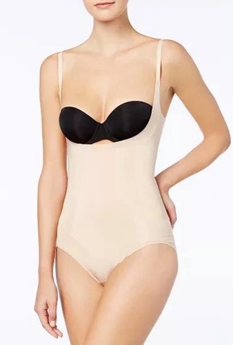 Body Spanx Oncore Busto Abierto Esculpido XL Suave Desnudo Gancho y Ojo Refuerzo NUEVO $84