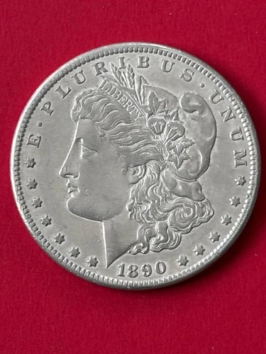 1890 CC Morgan Silver Dollar XF/AU condition nice coin