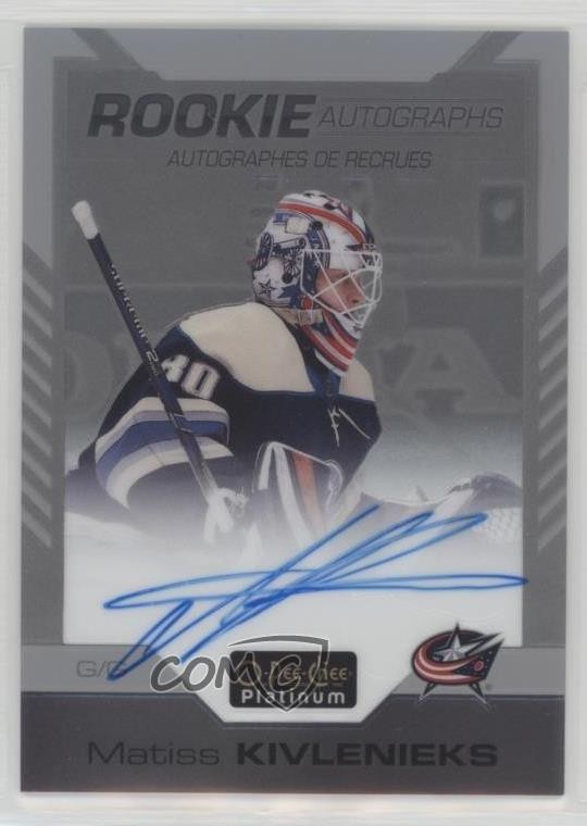 2020-21 O-Pee-Chee Platinum Rookie Auto Matiss Kivlenieks #R-KI Auto RC 04vj